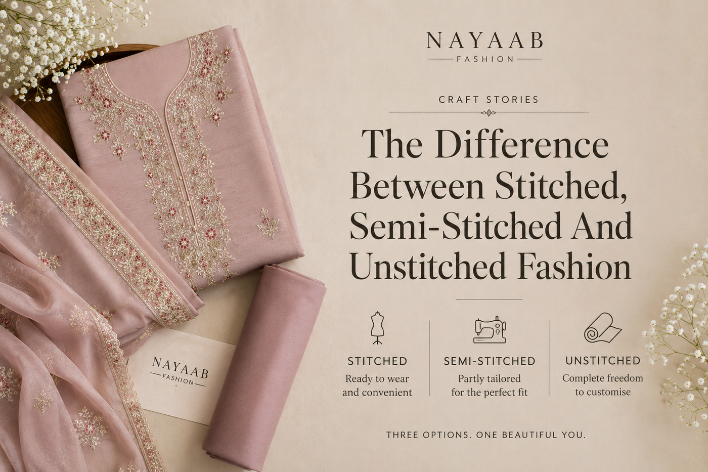 The Difference Between Stitched, Semi-Stitched And Unstitched Fashion