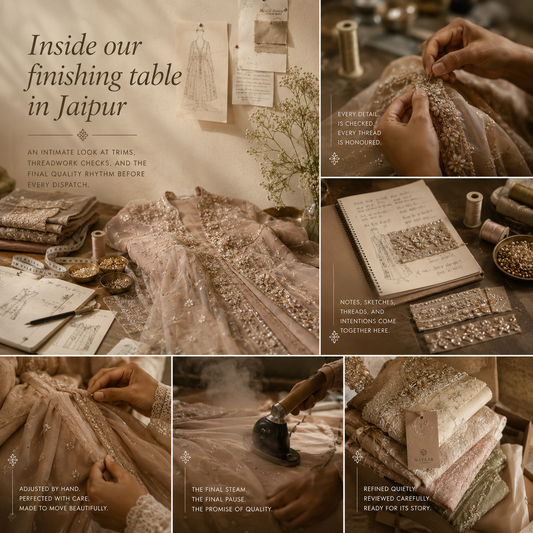 Inside Our Finishing Table in Jaipur