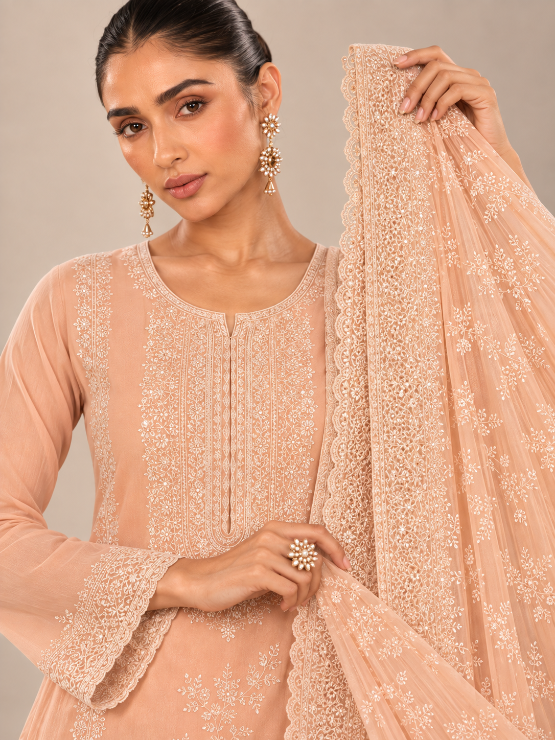 Ruhani Couture Floral Suit Set