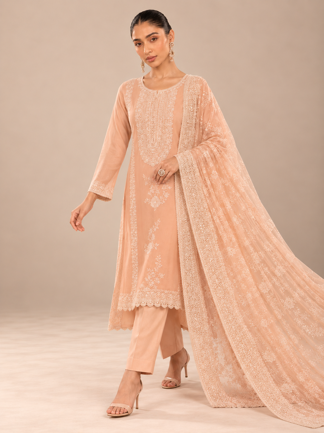 Ruhani Couture Floral Suit Set