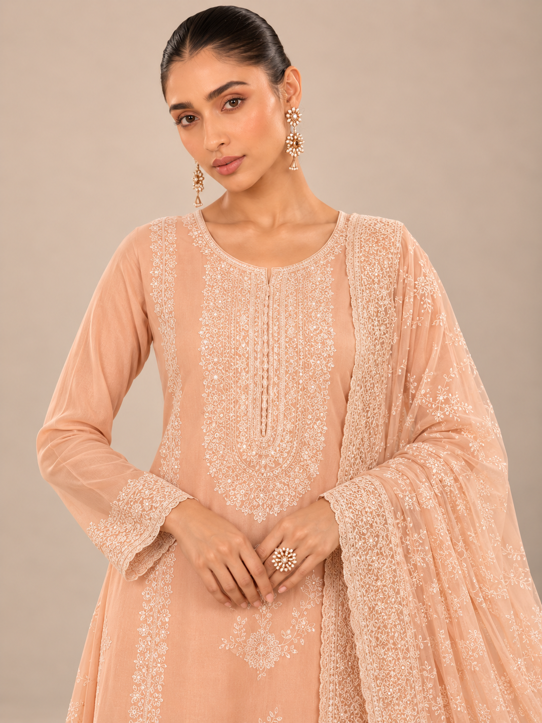 Ruhani Couture Floral Suit Set