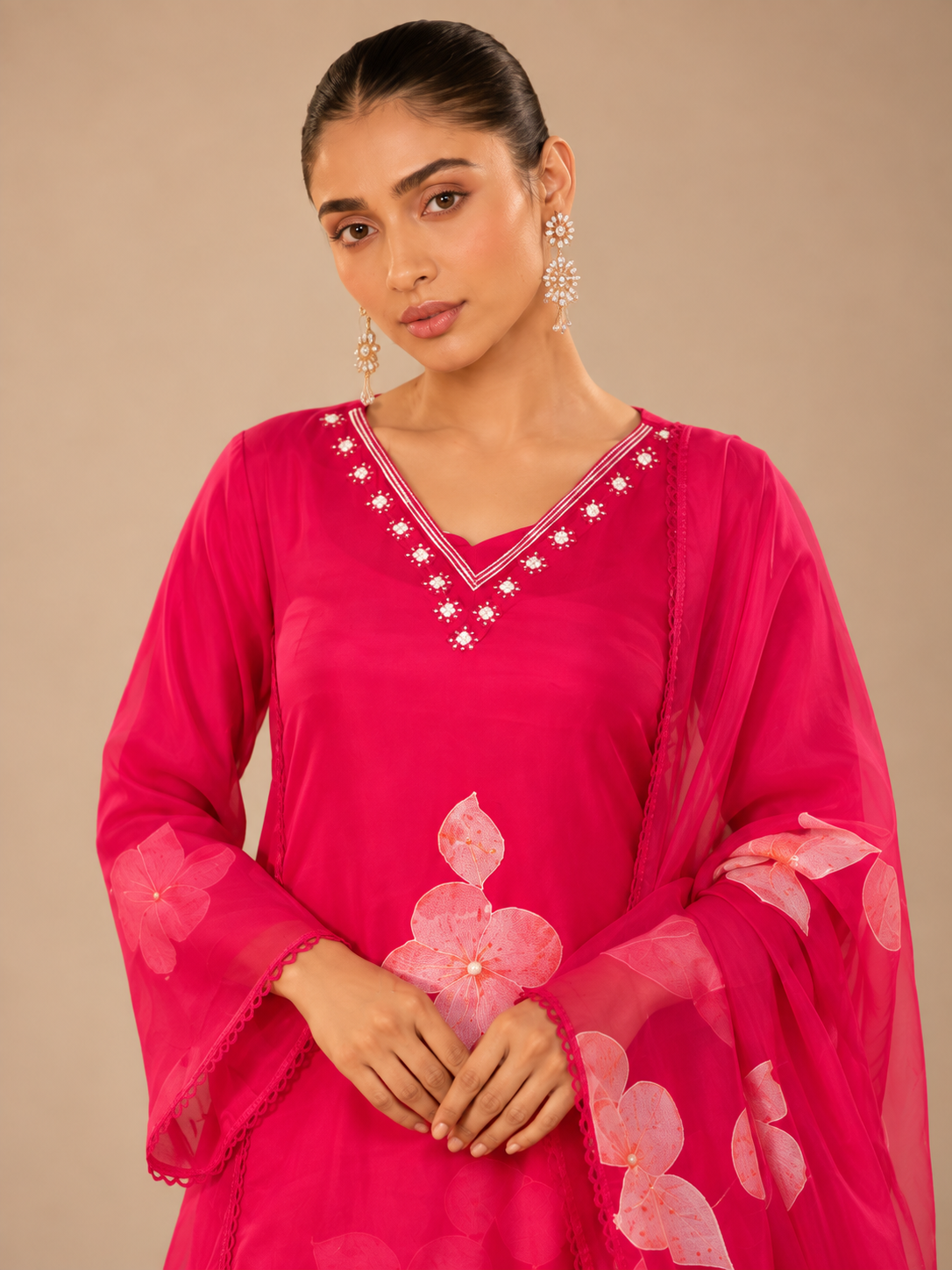 Rhea Blossom Organza Suit Set