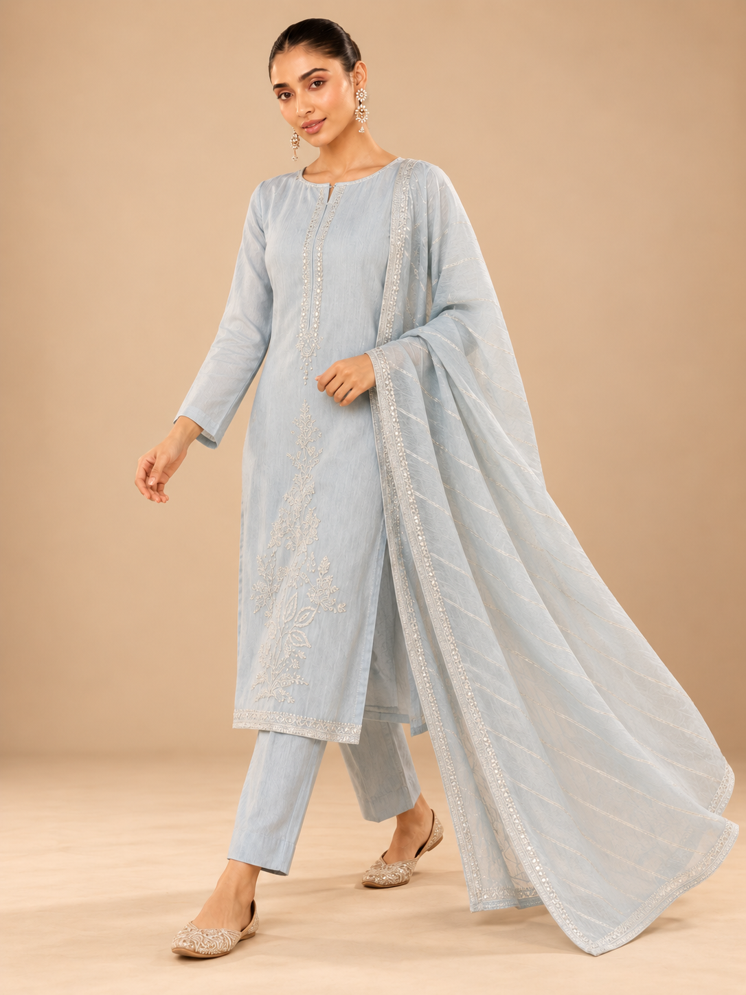 Zaria Crinkle Festive Suit Set